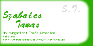 szabolcs tamas business card