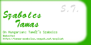 szabolcs tamas business card